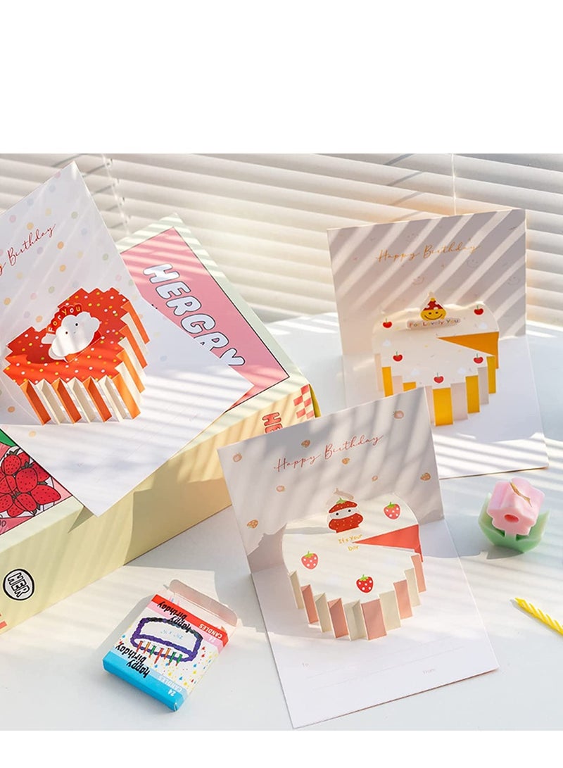 SOLARAE 6 Birthday Cards Pop Up Birthday Cards for Women and Kids, 3D Assorted Birthday Cards with Envelopes for Birthday Anniversary Wedding Mother's Day Boy Girl Friends Gift - Image 2