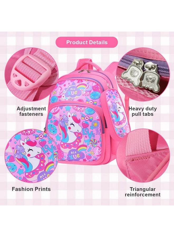 PALAY¬Æ School Backpack Pencil Pouch Pink Unicorn Print School Backpack for Schoolgirls, Waterproof Backpack for School, Travel, Camping Burden-relief Backpack School Gift for Kids 6-8Years Old - Image 5