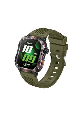 Moxedo Warrior Military Smart Watch with LED Flash Light 2.01 IPS HD Large Display Sport Smart Watch Bluetooth Calling, 100+ Watch Faces with Built-in Compass for Android and iOS- Green - pzsku/Z9EE81A219386D0E2D047Z/45/_/1733557732/e0892c16-835e-4397-bcd7-386b4f22055b