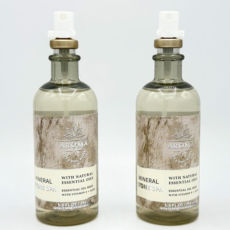 Mineral Stone Spa 2Piece Bath Body Bundle Set of Two Essential Oil Mists 53oz Each - Image 1