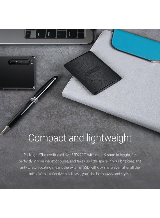 ترانسيند 11 Transcend SSD ESD270C Portable 2TB, USB 3.1, Type-C, 520 Megabytes Per Second TS2TESD270C - Image 4