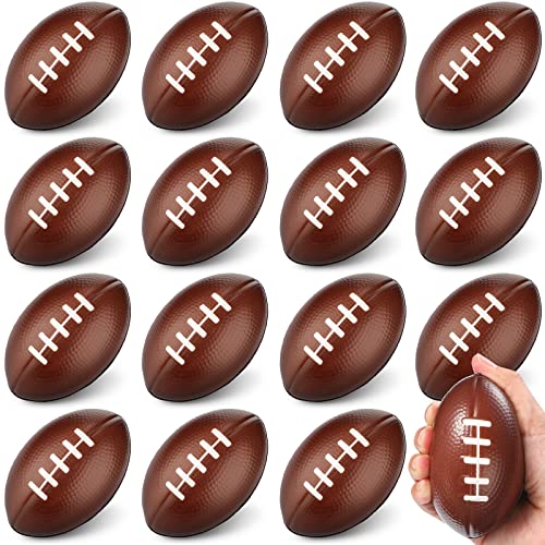 Jerify 16 Pcs Mini Foam Footballs Bulk 35 Inch Small Stress Balls Football Party Favor for Stress Relief Kid Carnival Game Party Gift Decoration - Image 1