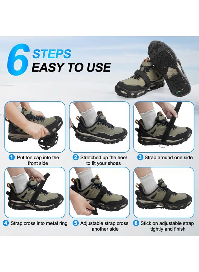 JOGFFDE Spikeless Ice Cleats Snow Traction Crampons Slip On Spikeless Footwear Traction Devices One-Piece Easily Attaches Over Shoe/Boot for Transitioning Between Indoor/Outdoor(Small-Medium) - Image 5
