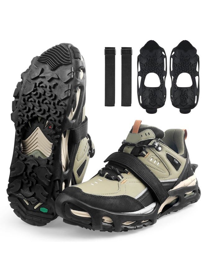 JOGFFDE Spikeless Ice Cleats Snow Traction Crampons Slip On Spikeless Footwear Traction Devices One-Piece Easily Attaches Over Shoe/Boot for Transitioning Between Indoor/Outdoor(Small-Medium) - Image 1