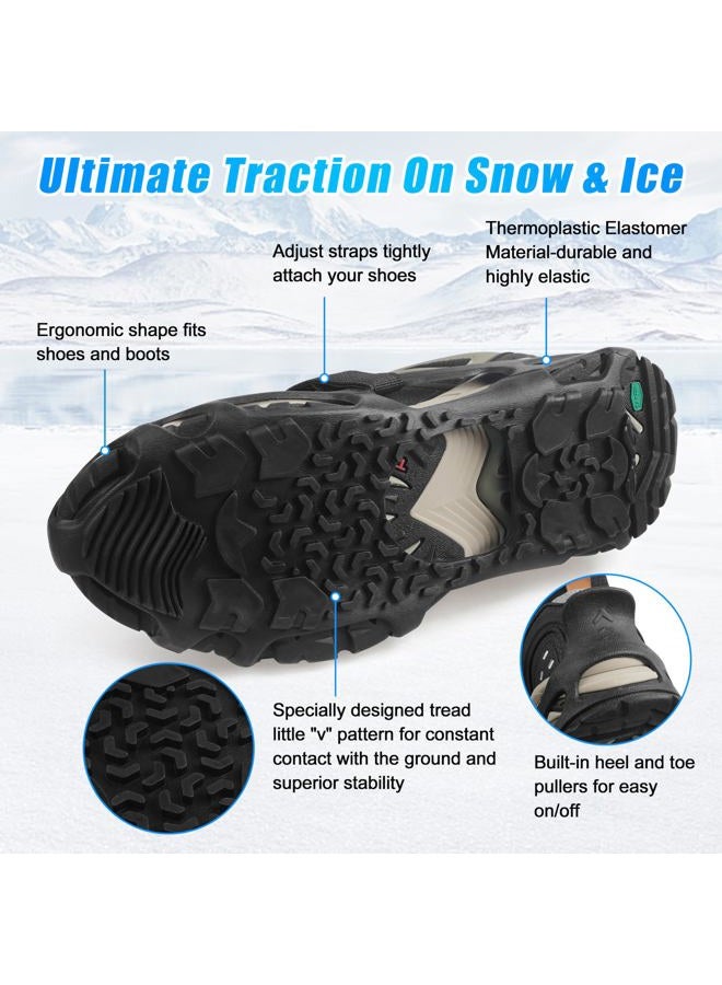 JOGFFDE Spikeless Ice Cleats Snow Traction Crampons Slip On Spikeless Footwear Traction Devices One-Piece Easily Attaches Over Shoe/Boot for Transitioning Between Indoor/Outdoor(Small-Medium) - Image 2