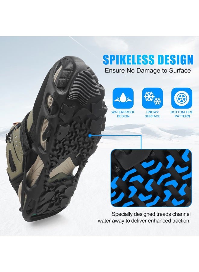 JOGFFDE Spikeless Ice Cleats Snow Traction Crampons Slip On Spikeless Footwear Traction Devices One-Piece Easily Attaches Over Shoe/Boot for Transitioning Between Indoor/Outdoor(Small-Medium) - Image 3