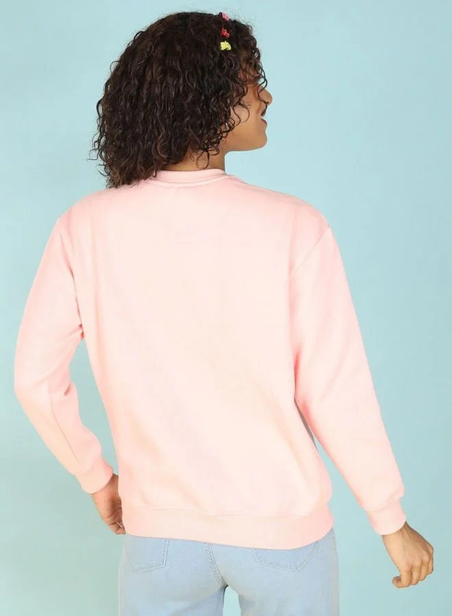 Freehand  Women Regular Fit Printed Crew Neck Long Sleeve Overhead-Crewneck Sweatshirt  | Best Price UAE