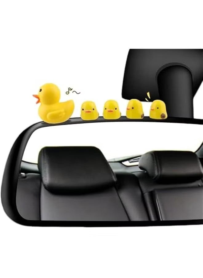 Mini Ducks Car Dashboard Ornaments, Cute Rearview Mirror Decors, Funny Car Accessories with Adhesive Stickers for Automotive Window Garden Home Décor - Image 1