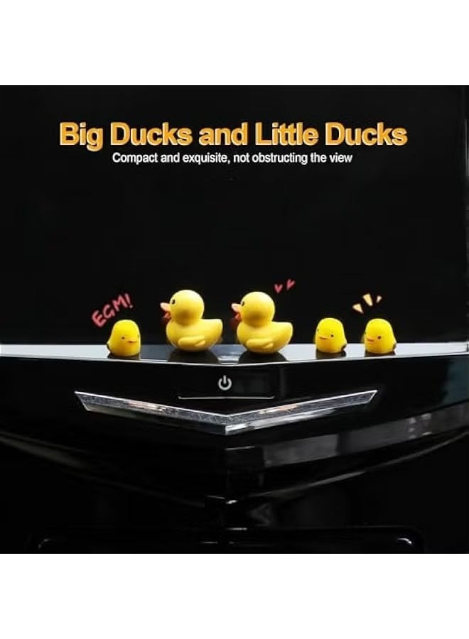 Mini Ducks Car Dashboard Ornaments, Cute Rearview Mirror Decors, Funny Car Accessories with Adhesive Stickers for Automotive Window Garden Home Décor - Image 3