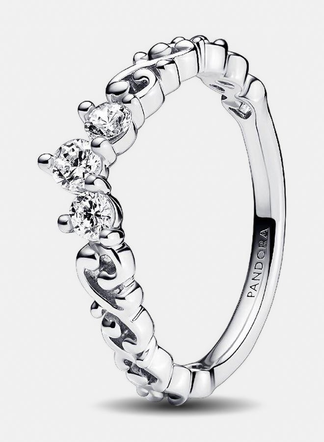 PANDORA Regal Tiara Sterling Silver Ring with Clear Cubic Zirconia