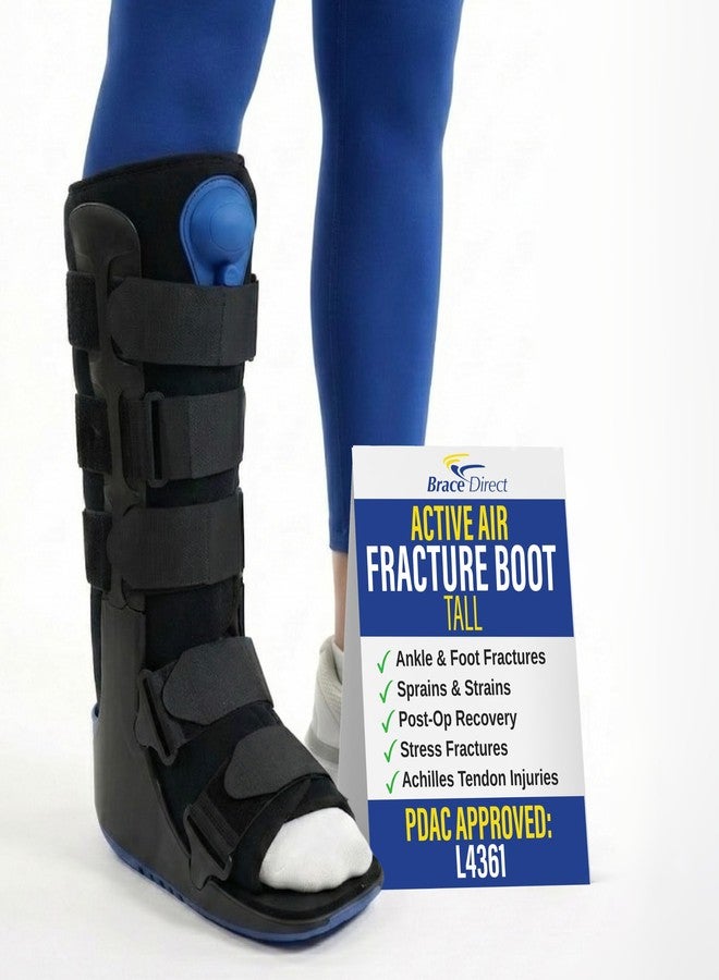 براس دايركت حذاء المشي الطويل Brace Direct ActiveAir Deluxe - حذاء طبي هوائي لعلاج كسور الكاحل والقدم، وتثبيت ما بعد الجراحة، ودعم وتر أخيل (L4361) - Image 1