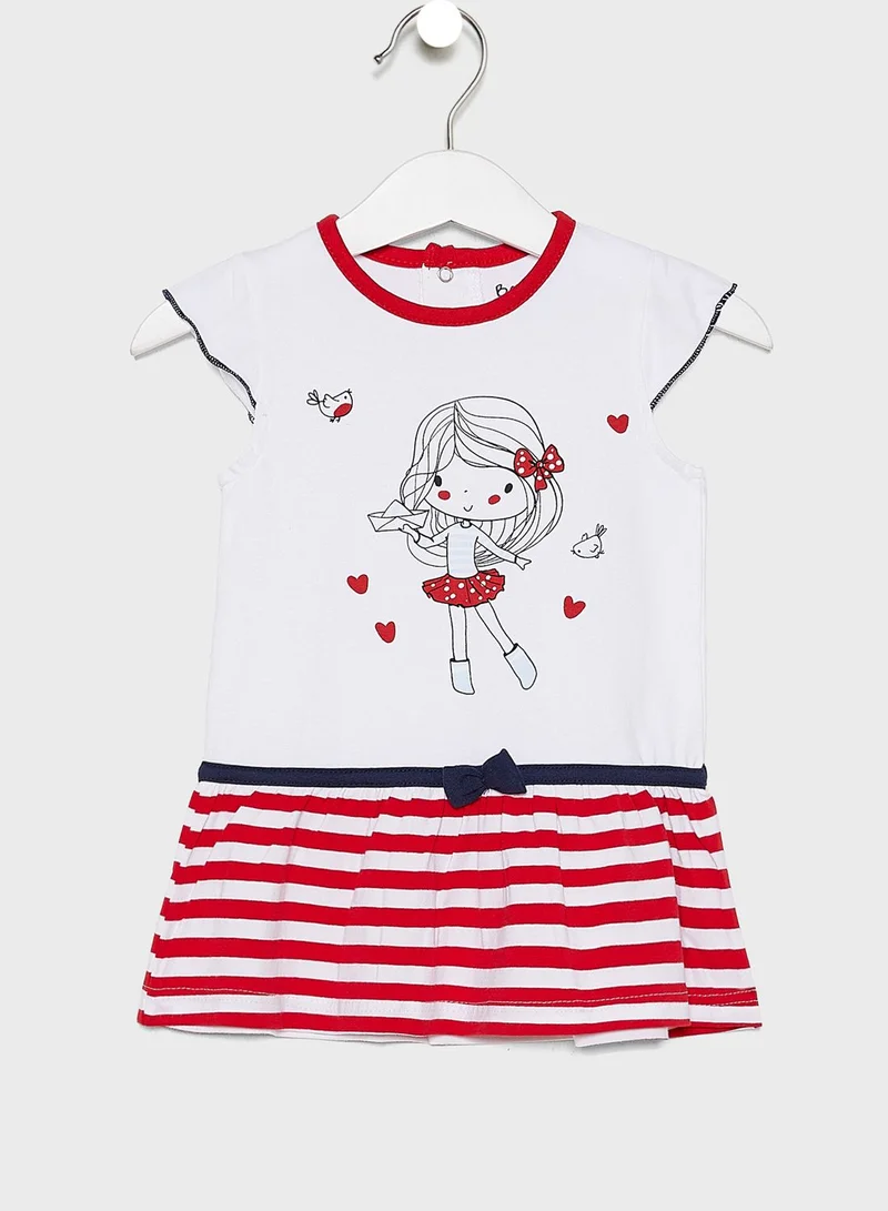 Babybol Infant Graphic Dress + Knicker Set