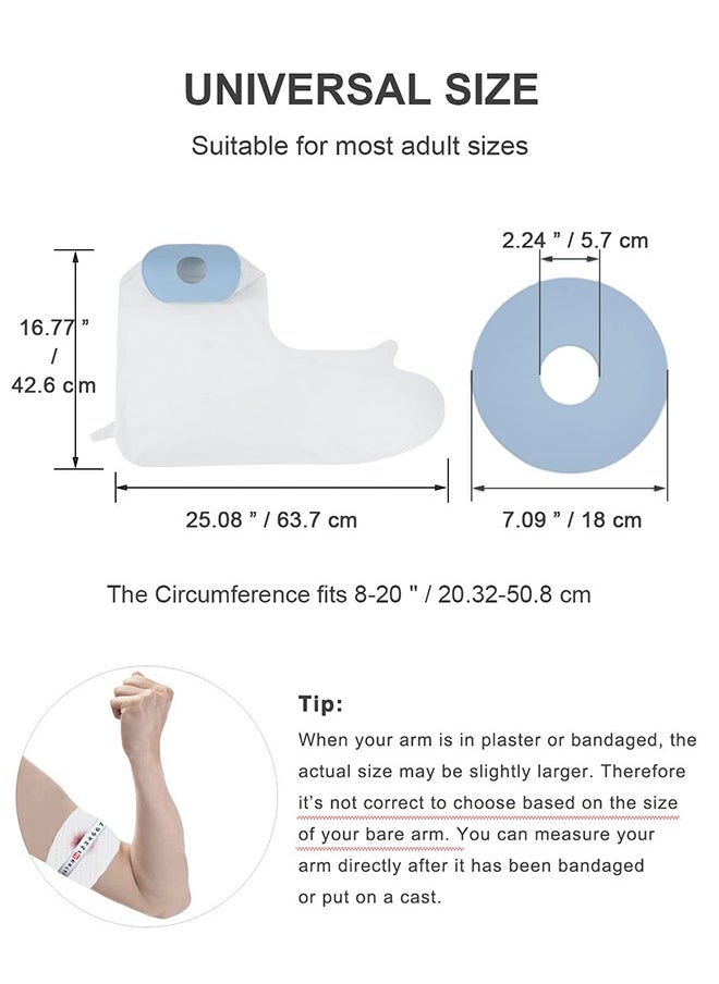 Adult Cast Covers for Shower Arm, Waterproof Extra Large Long Arm Shower Cast Protector, Watertight Protection for Post Surgery, Broken Arm Wounds Reusable Keep Wounds Dry Bath Bandage Broken Hand, Wrist, Finger - pzsku/Z9EE87CD887EC816621F0Z/45/_/1734662608/8a3fd417-d39e-469d-9c87-bcc7c5968ccd