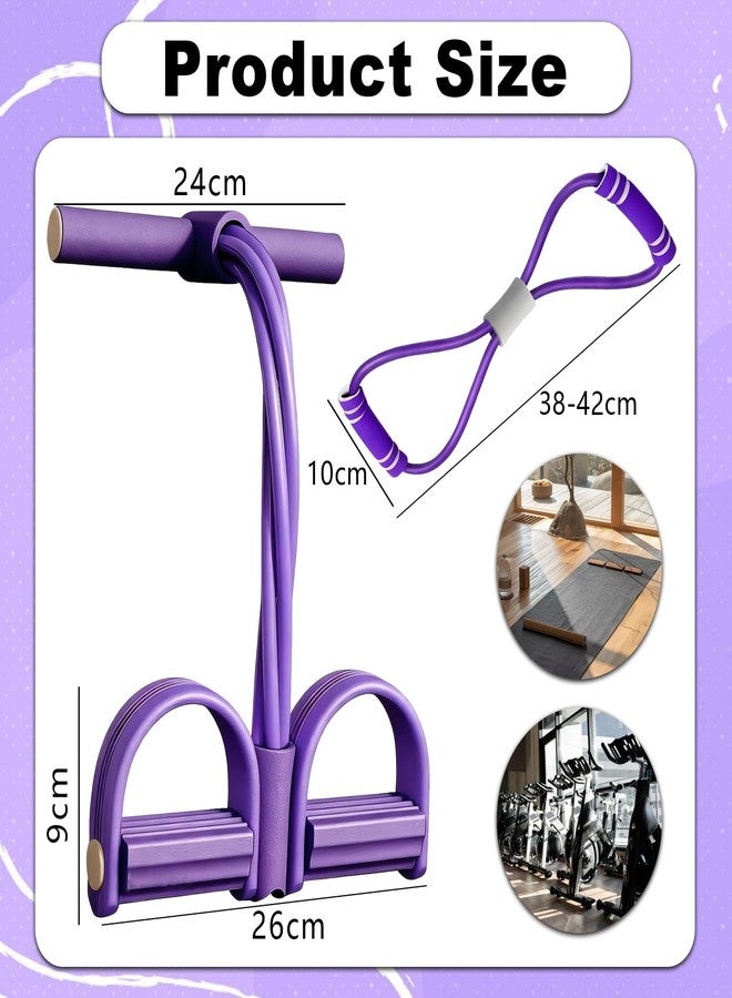 Kunal Pedal Resistance Bands with Handles,6 Tube Pedal Ankle Puller,Multifunction Fitness Bands with Figure 8 Resistance Band for Strength Training,Waist,Arm, Leg Slimming, Home Gym Exercise Equipment - Image 2