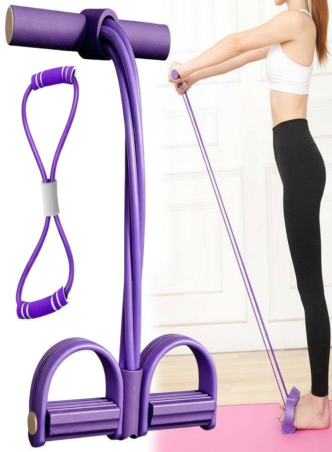 Kunal Pedal Resistance Bands with Handles,6 Tube Pedal Ankle Puller,Multifunction Fitness Bands with Figure 8 Resistance Band for Strength Training,Waist,Arm, Leg Slimming, Home Gym Exercise Equipment - Image 1