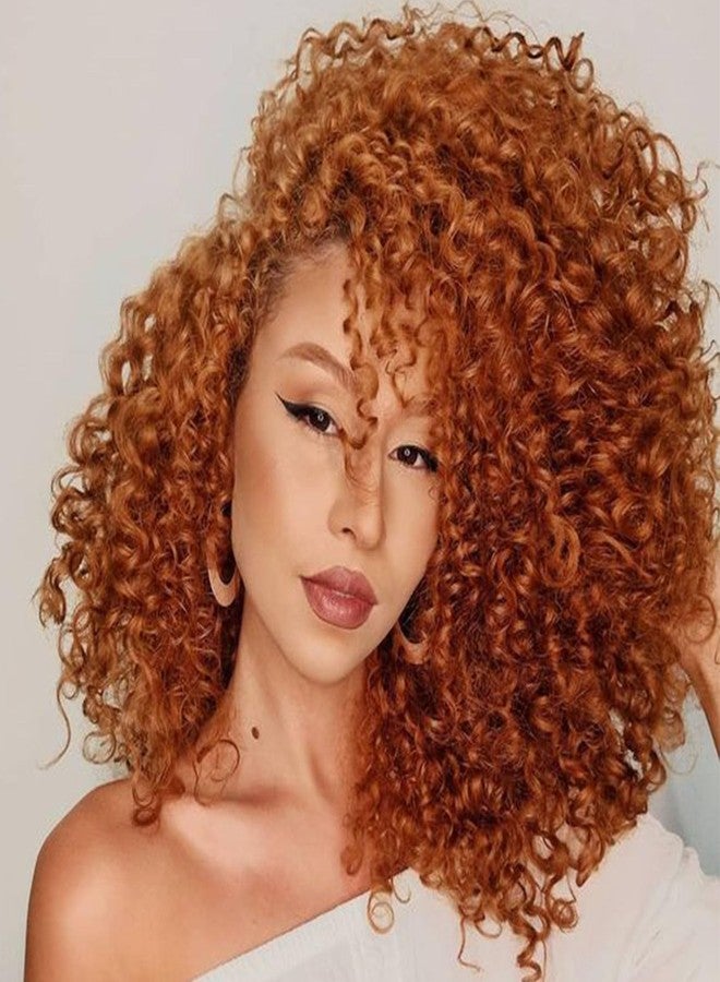 Eerya 7 Packs GoGo Curl Crochet Hair 10 Inch Short ginger Curly Crochet Hair for Women Deep Wave Beach Curl Crochet Braids Synthetic Braiding Hair Extensions (10 Inch, ginger) - Image 1