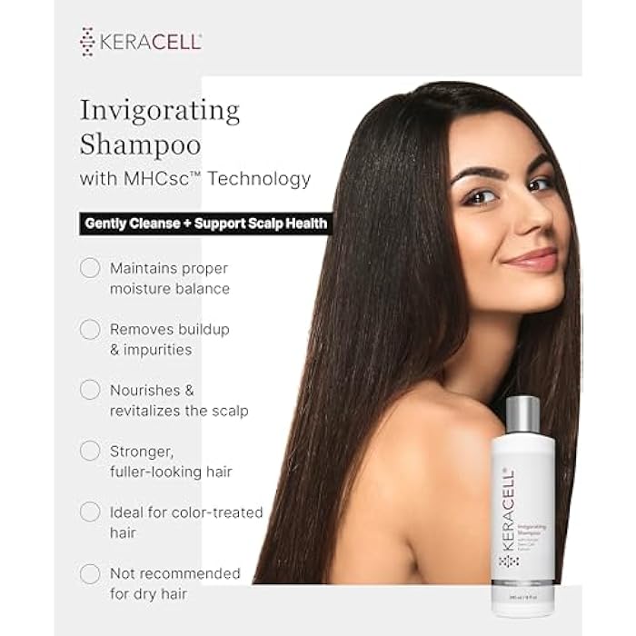 keracell Invigorating Shampoo - Hair Growth Shampoo for Women & Men with Human Stem Cell Extract – Cleanses, Strengthens & Moisturizes to Support a Healthier Scalp & Fuller-Looking Hair - 8 oz - Image 2