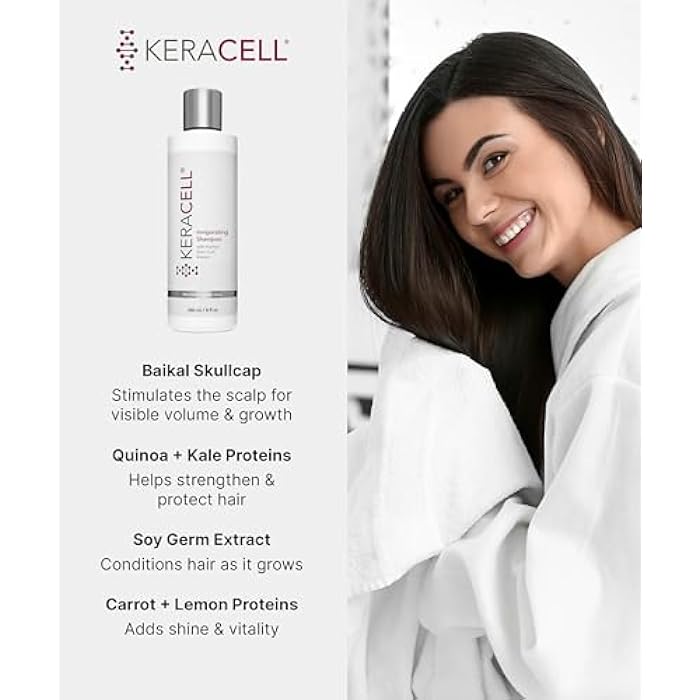keracell Invigorating Shampoo - Hair Growth Shampoo for Women & Men with Human Stem Cell Extract – Cleanses, Strengthens & Moisturizes to Support a Healthier Scalp & Fuller-Looking Hair - 8 oz - Image 4