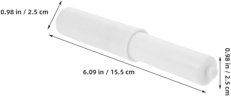 Artibetter Adjustable Plastic Toilet Paper Holder Rod with Spring Core Replacement for Bathroom Tissue Box Roller, White Small Size, 4pcs Set - Image 2
