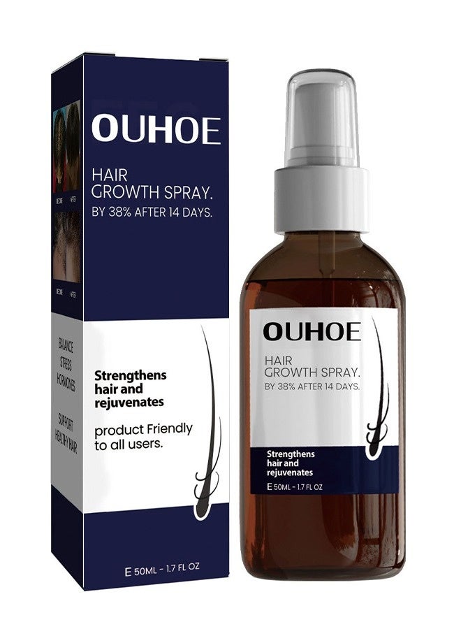 OUHOE Hair Growth Spray, Strengthens Hair and Rejuvenates, Hair Strengthening Oil Volumizing Spray 50ML - Image 1