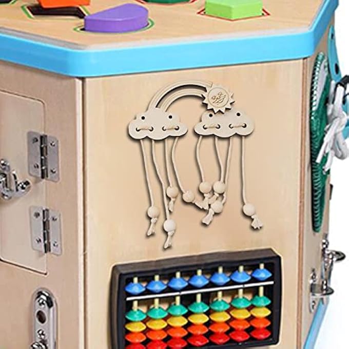 MONTESSORI BUSY BOARD DIY MATERIAL EARLY EDUCATION PARENTS CHILD INTERACTIVE PORTABLE LEARNING ACTIVITIES ACTIVITY BOARD FOR BIRTHDAY GIFTS, CLOUDS - Image 4