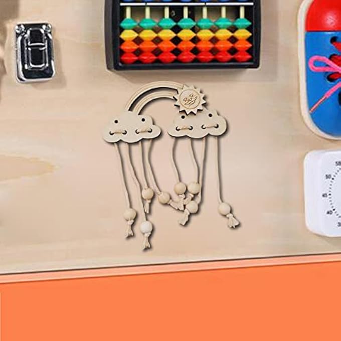 MONTESSORI BUSY BOARD DIY MATERIAL EARLY EDUCATION PARENTS CHILD INTERACTIVE PORTABLE LEARNING ACTIVITIES ACTIVITY BOARD FOR BIRTHDAY GIFTS, CLOUDS - Image 5