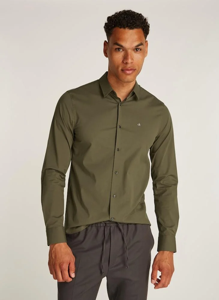 كالفن كلاين Essential Poplin Slim Fit Shirt