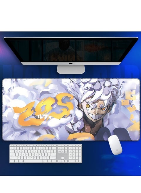 لوحة ماوس Anime One Piece، لوحة ماوس ألعاب كبيرة ممتدة، قاعدة مطاطية غير قابلة للانزلاق ووسادة مكتب بحافة مخيطة للكمبيوتر المنزلي والعمل والدراسة