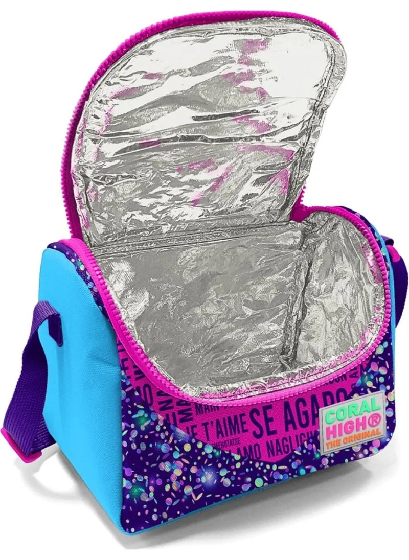 CORAL HIGH Girl's Red I Love You School Lunchbox - Thermo Insulated