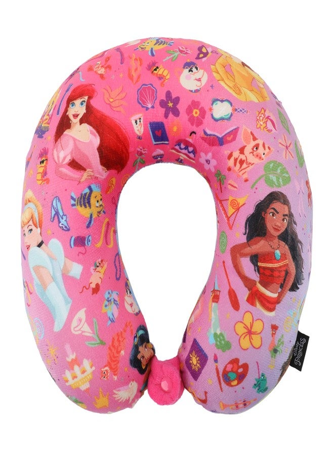 Bioworld Disney Princess 3-Piece Neck Pillow Travel Set With Eye Mask & Luggage Tag - Image 2