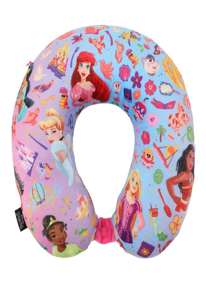 Bioworld Disney Princess 3-Piece Neck Pillow Travel Set With Eye Mask & Luggage Tag - Image 4