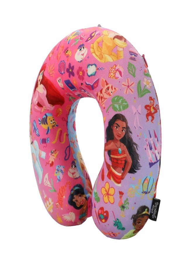 Bioworld Disney Princess 3-Piece Neck Pillow Travel Set With Eye Mask & Luggage Tag - Image 3