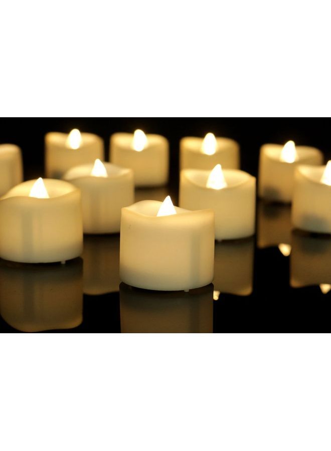 NIBEMINENT Plastic Electronic Flameless LED Candle With Battery Operated Warm White