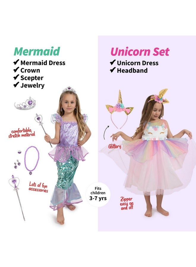 Born Toys Dress Up Clothes for Little Girls 4-6, Washable Toddler Costumes for Kids Pretend Play 3T-4T - Image 3