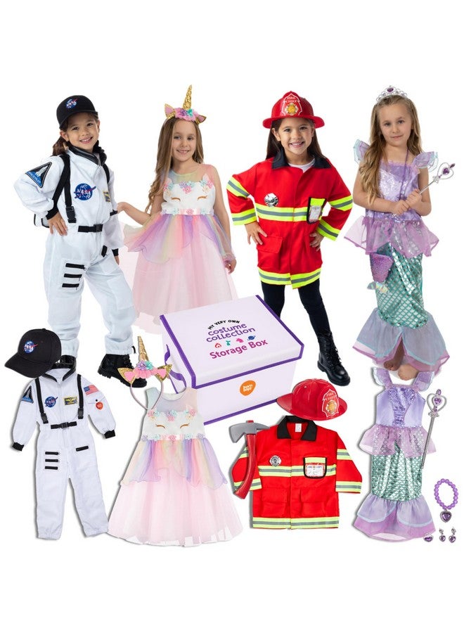 Born Toys Dress Up Clothes for Little Girls 4-6, Washable Toddler Costumes for Kids Pretend Play 3T-4T - Image 1