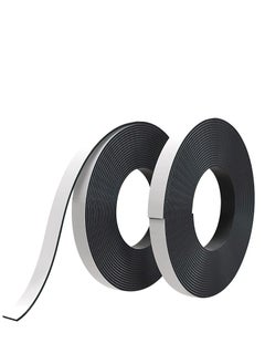 GUDOO 2 Rolls Magnetic Tape Self-Adhesive Strong 20 mm x 2 m Magnetic Strip Self-Adhesive Magnetic Tape Strong Adhesive Magnetic Adhesive Strips Adhesive Magnets Strong for Fly Screen Window  - Image 1
