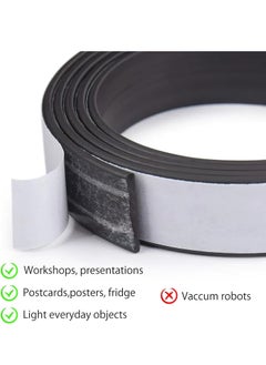 GUDOO 2 Rolls Magnetic Tape Self-Adhesive Strong 20 mm x 2 m Magnetic Strip Self-Adhesive Magnetic Tape Strong Adhesive Magnetic Adhesive Strips Adhesive Magnets Strong for Fly Screen Window  - Image 4