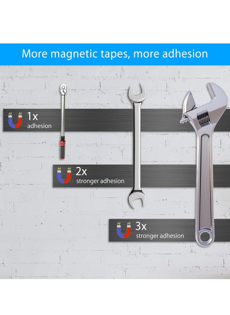 GUDOO 2 Rolls Magnetic Tape Self-Adhesive Strong 20 mm x 2 m Magnetic Strip Self-Adhesive Magnetic Tape Strong Adhesive Magnetic Adhesive Strips Adhesive Magnets Strong for Fly Screen Window  - Image 5