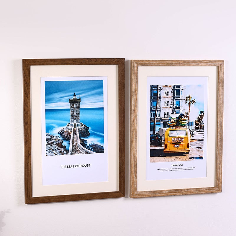 Casual Po Frame Mounting Picture Frame Wall Hanging A3 Inch 16 Table A4 Inch 4 Open 8K Puzzle Frame Creative Po Wall Wooden - Image 5