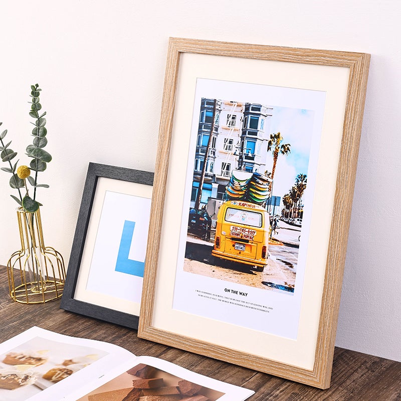 Casual Po Frame Mounting Picture Frame Wall Hanging A3 Inch 16 Table A4 Inch 4 Open 8K Puzzle Frame Creative Po Wall Wooden - Image 4