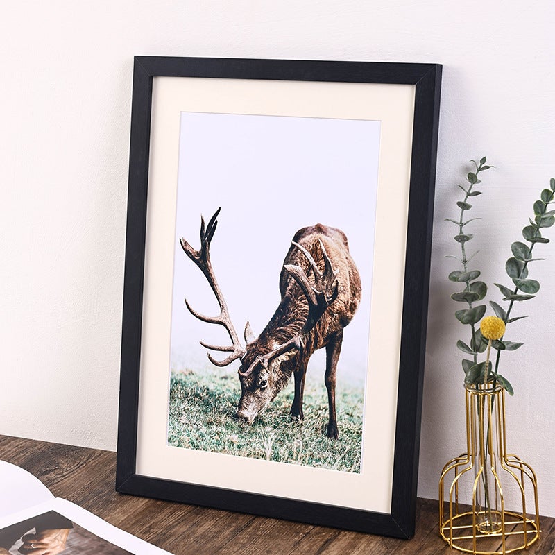 Casual Po Frame Mounting Picture Frame Wall Hanging A3 Inch 16 Table A4 Inch 4 Open 8K Puzzle Frame Creative Po Wall Wooden - Image 1