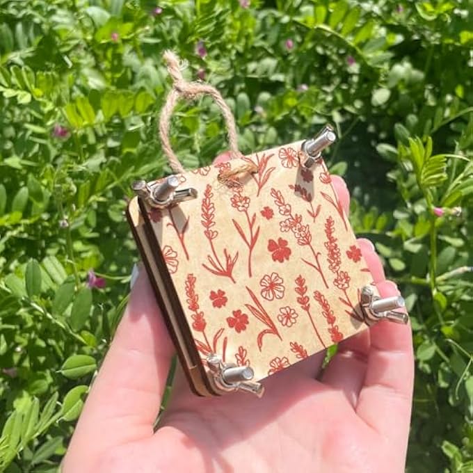 MICRO FLOWER PRESS, SMALL FLOWERS PRESS KIT, POCKET FLOWER PRESSING, MINI PLANT PRESERVATION KIT FOR ARTS AND CRAFTS LOVERS (SILVER) - Image 1