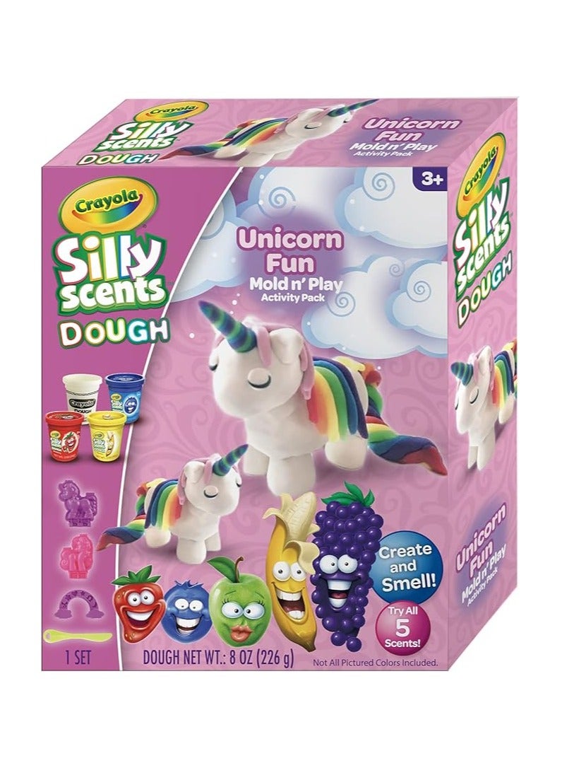 كرايولا مجموعة كرايولا سيللي سينتس يونيكورن المتوسطة - عجينة تشكيل عطرية بروائح الفواكه وقوالب - لعبة إبداعية للأطفال من عمر سنتين وما فوق - Image 1
