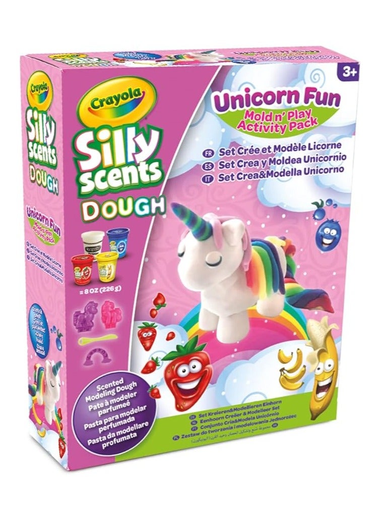 كرايولا مجموعة كرايولا سيللي سينتس يونيكورن المتوسطة - عجينة تشكيل عطرية بروائح الفواكه وقوالب - لعبة إبداعية للأطفال من عمر سنتين وما فوق - Image 2