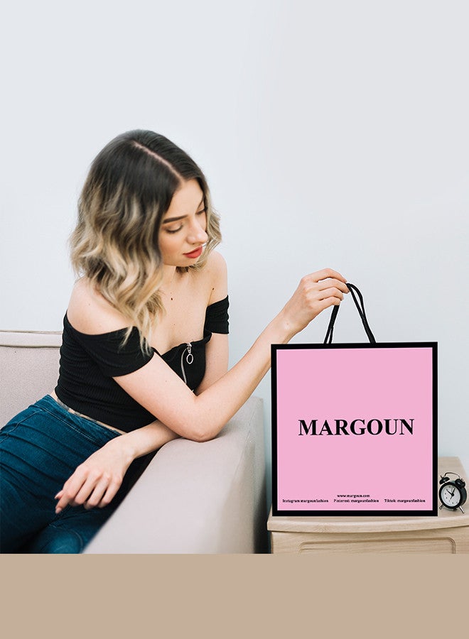 MARGOUN 10 Pack Shopping Bag Gift Bags Kraft Paper Bags 30x18x33 cm Shopping Bag Kraft with Handles Bulk  - Image 5