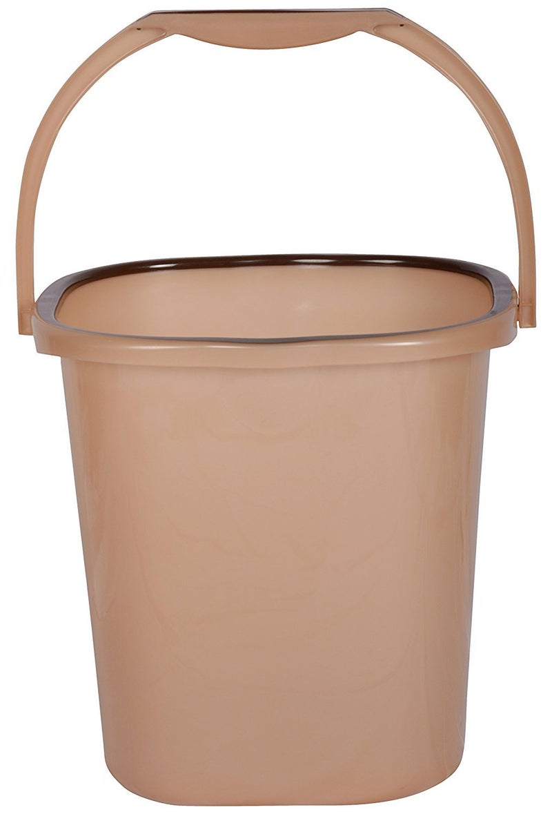 Nayasa Plastic Funk Sqr 2 Pcs Bathroom Set | Bucket 25 L + Mug 1.5 L | Bathroom Accessory Set Plastic | Bathroom Set | Bath Set for Bathroom | Brown - Image 4