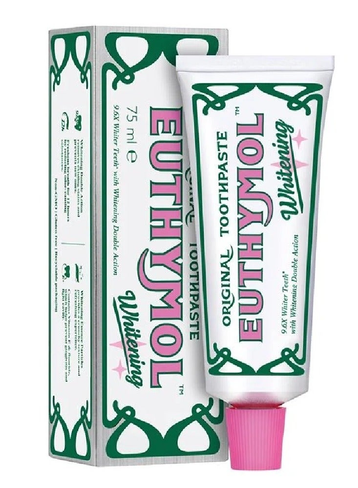 Euthymol Original Toothpaste, Whitening, 9.6X Whiter Teeth - 75 ml - Image 1