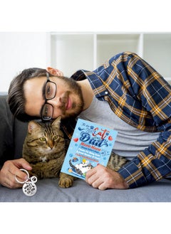 HOWAF To The Best Cat Dad Card With Key Chain Father’S Day Gift Cards From Cat For Dad Cat Dad Fathers Day Card With Keyring Love Cats Card For Dad Father’S Day Pet Cat For Daddy Papa  - Image 5