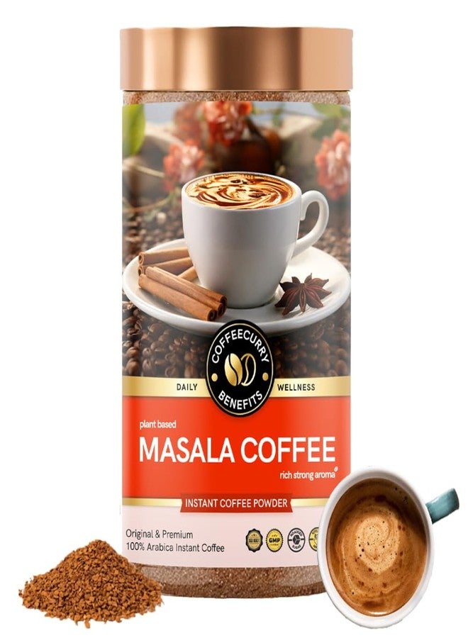 Coffeecurry Masala Coffee (50 Gram) - for Immunity and Stomach Care | Natural Spiced Arabica Coffee with clove, ginger and cinnamon - Instant Masala Coffee - Image 1