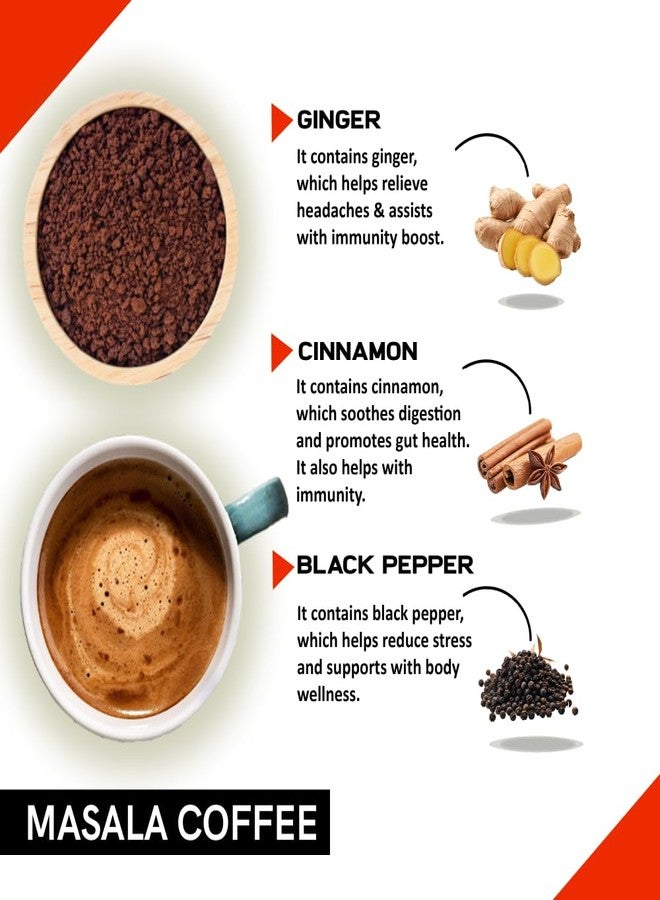 Coffeecurry Masala Coffee (50 Gram) - for Immunity and Stomach Care | Natural Spiced Arabica Coffee with clove, ginger and cinnamon - Instant Masala Coffee - Image 5
